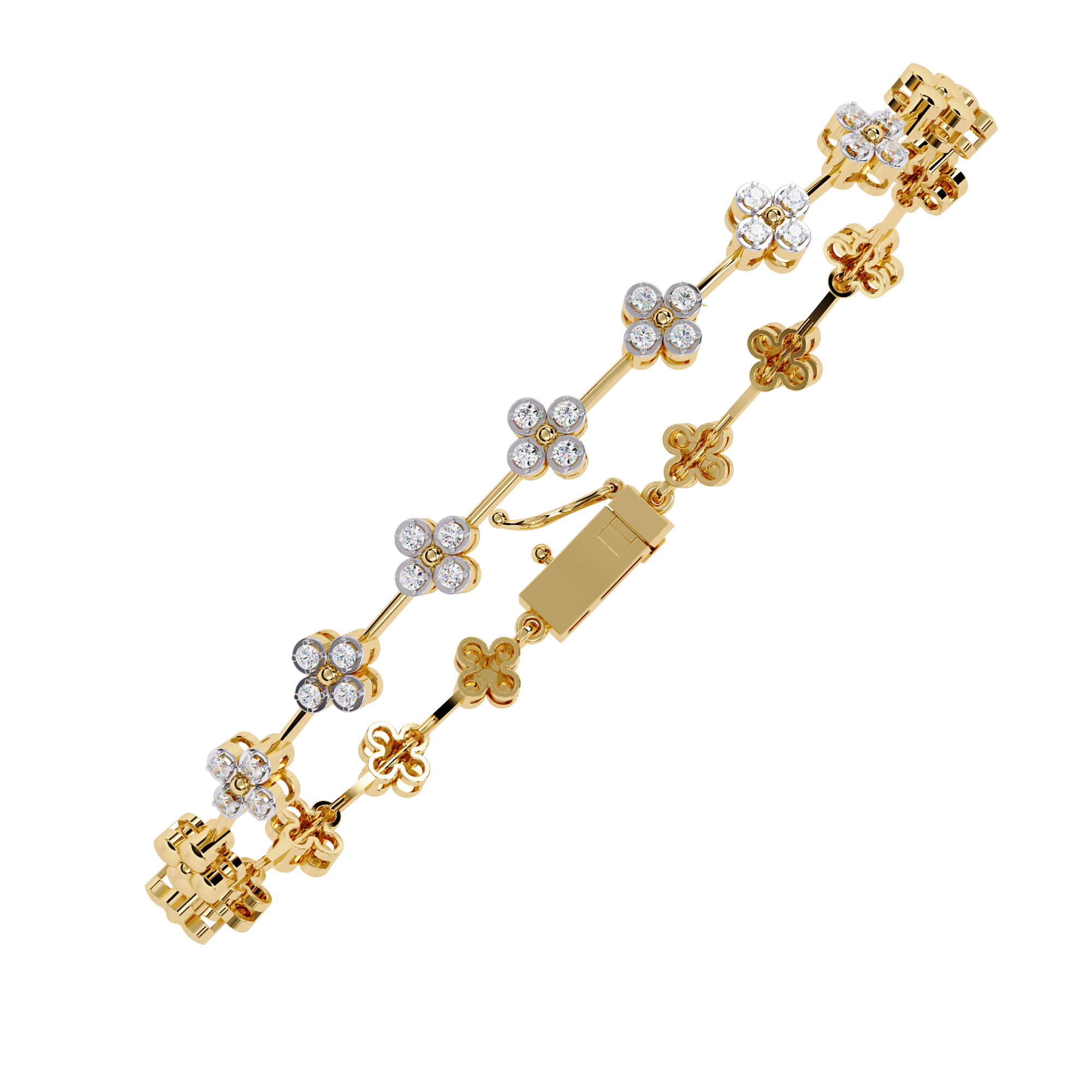 Solitairekart 0.23ct Flora Diamond Tennis Bracelet-HI Color, VS-SI Clarity